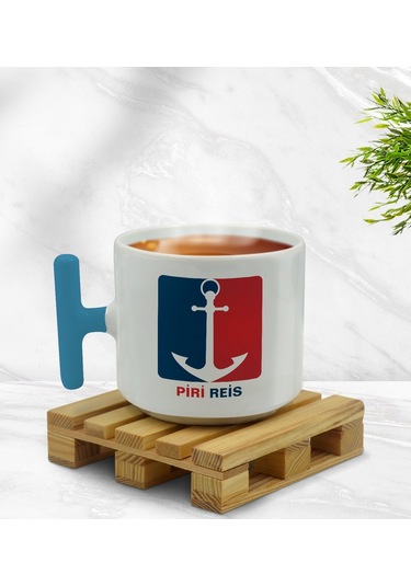 Bk Gift Kişiye Özel Tekne Marin Ve Denizcilik Tasarımlı Mavi T Kulplu Middle Kupa-4, Arkadaşa Hediye Kobitmeyencom33408 Bk Gift
