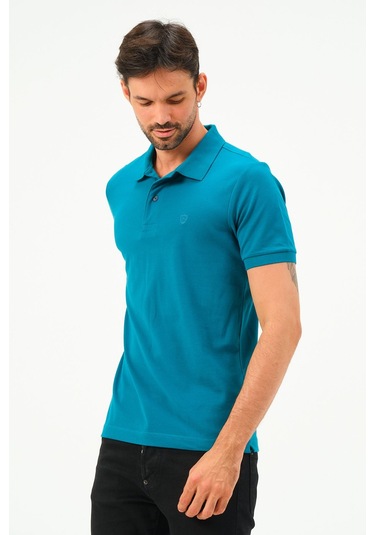 Classıc Pamuk Regular Comfort Erkek Polo Yaka Tişört PETROL