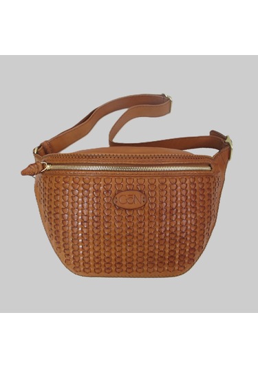 Gön Handmade Deri Bel / Omuz Çantası Toga Taba