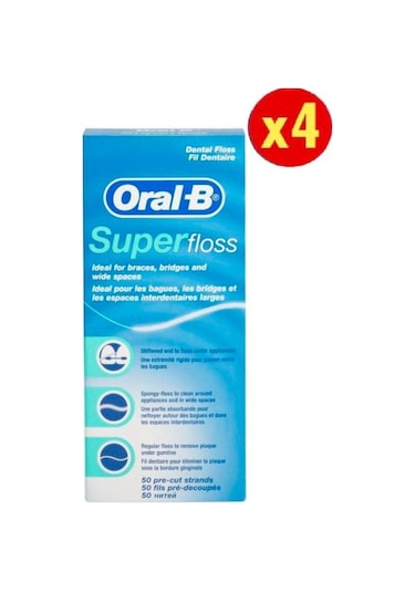 Oral-B Super Floss Diş İpi 50'li x 4 Paket