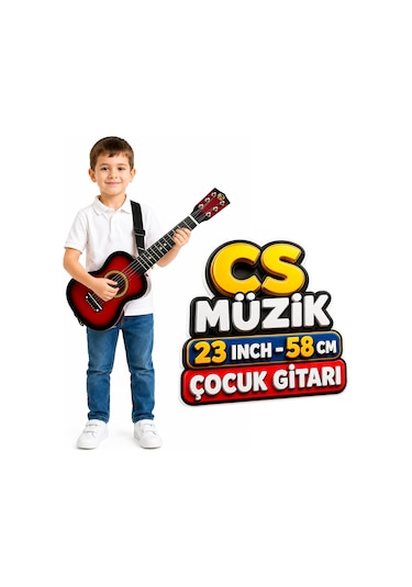 Fourtune Loki T-80RD 6 Telli Kırmızı Çocuk Gitarı Gerçek Ağaç