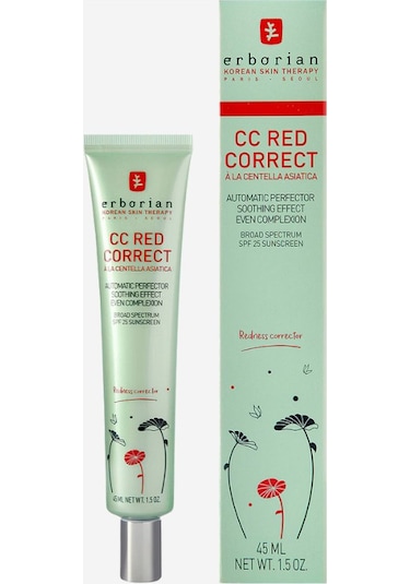 Erborıan Cc Red Correct Spf 25, Yeşil Renk Krem 44,4ml Çok Renkli