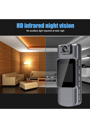 Hallow D12552-1 Ses Video Kayıt 4K UHD Mini Vücut Kamerası