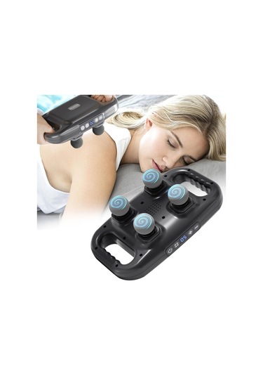 4 Başlıklı Masaj Tabancası Ergonomik Derin Doku Sırt - Boyun Masaj Aleti Ağrı - Sızı Giderici
