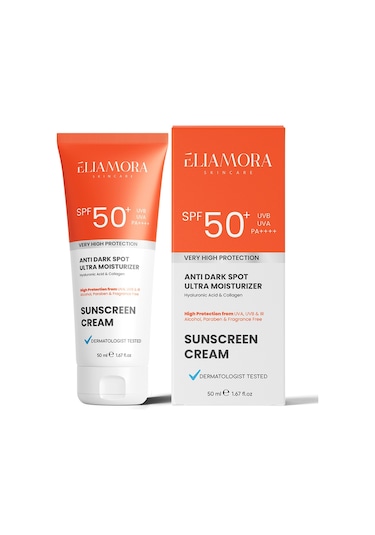 Eliamora Yoğun Leke Karşıtı +50 SPF Güneş Kremi 50 ML