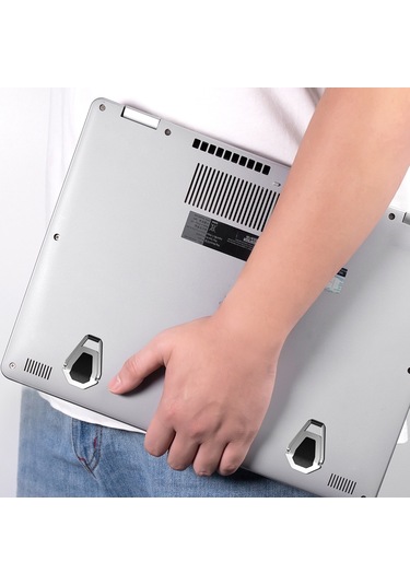 Butu R-just 1 Çift Kalkan Şekli Katlanabilir Dizüstü Masaüstü Tutucu Yükseltici Alüminyum Alaşımlı Dizüstü Standı