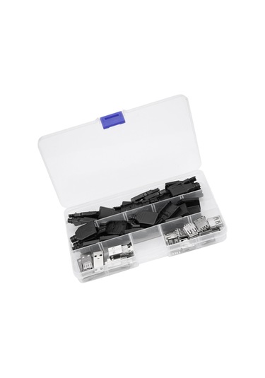 Ximistore9 20 Adet Usb 2.0 Bağlantı Seti: 10 Adet Erkek + 10 Adet Dişi A Tipi, Altın Kaplı Bakır Kontaklar, Usb Kablosu Ve Adaptörü Dıy İçin, Depolama Kutusuyla