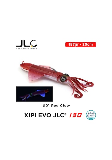 Jlc Xipi Evo 130 Set 187gr 20cm 01 Red Glow Silikon Kalamar