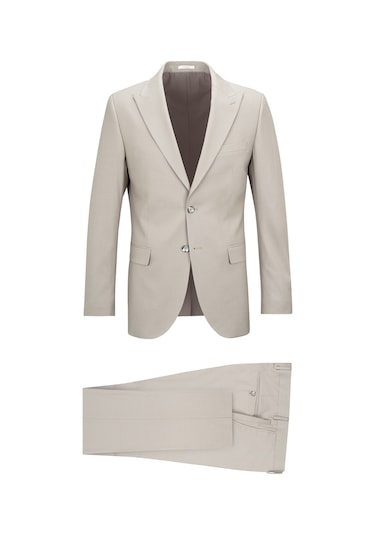 Hatemoğlu Vizon Slim Fit Sivri Yaka Takım Elbise 2956630 Vizon