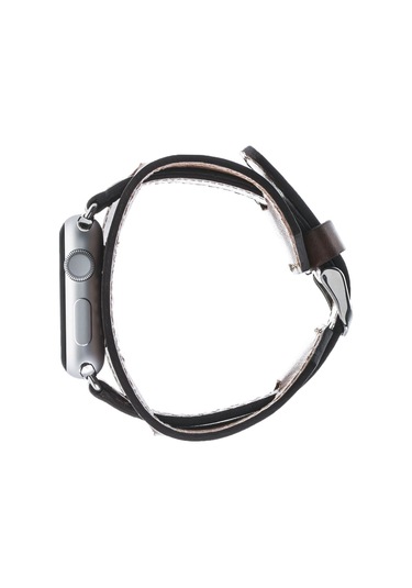 Toyigoo Toyigoo Apple Watch Uyumlu Deri Kordon 38-40-41mm Cuff Taba