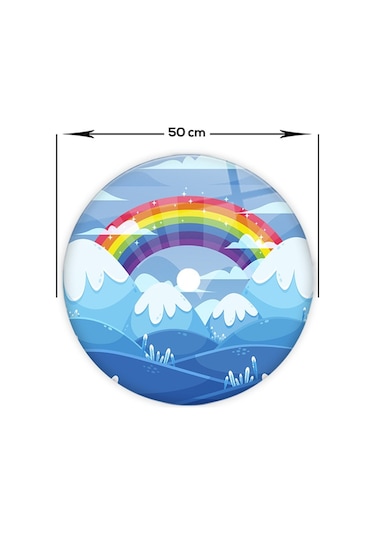 Cam Avize Göbeği | Gökkuşağı | Çap50Cm Çok Renkli