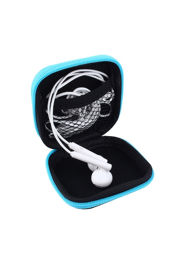 Konesam Mikrofon Ve Kulaklık Taşıma Kutusu - Sert, Dayanıklı Polietilen Malzeme, 70x70x20mm İç Ölçü, Mavi Renk Diğer