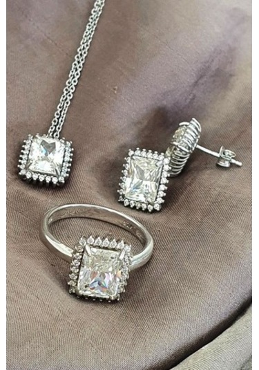 Sky Dıamond Gümüş Lüks Takı Seti (516767273)