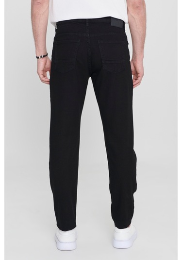 AC&Co / Altınyıldız Classics Erkek Siyah Comfort Fit Geniş Kesim Pamuk Denim Jean Kot Pantolon 4A0123200011SYH36