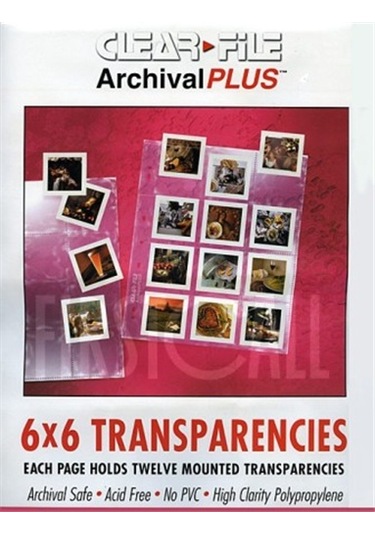 Clear File 6x6 CM Negatif ve Fotoğraf Arşiv Dosya Poşedi 25lik