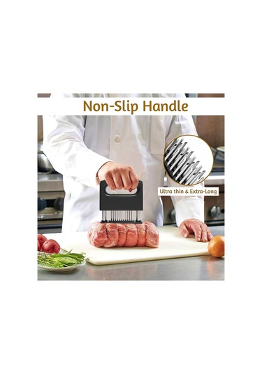 Cbtx 48-pin Et Gevşetici Saplı Paslanmaz Çelik Et Yumuşatıcı Biftek İğnesi Mutfak Aletleri Siyah