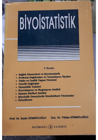 Biyoistatistik 1997Yılı Basım