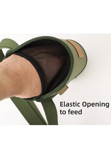 Geeksen Köpek Eğitim Atıştırmalık Çantası - Dışarıda Taşınabilir, Polyester Materyal, Asker Yeşili, 12x9x18cm