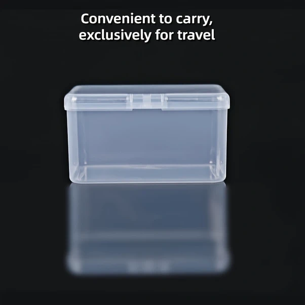 Meridiangoods Transparent Plastik Saklama Kutusu Makaj Aksesuar Organizer Seyahat Ev Şeffaf