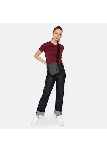 Eastpak Ek045 The One Omuz Çantası (Black Denim) Gri Melanj