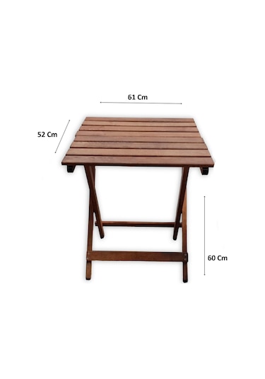 Ahşap Katlanır Masa Piknik Masası Balkon Masası Meşe