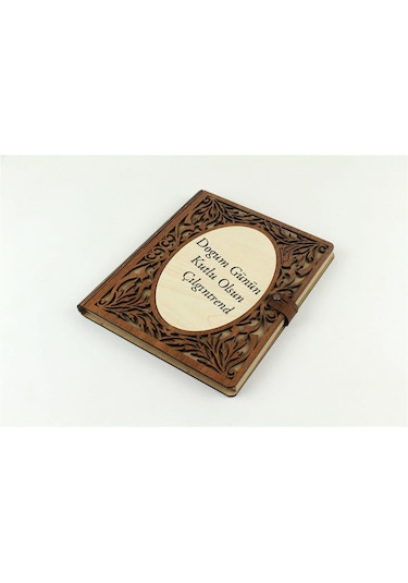 Kişiye Özel Ahşap Desenli Akordiyon Defter