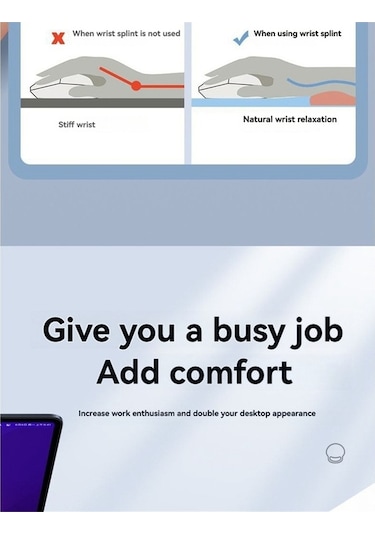 Ulzyvf Siyah Setleri Pad Mouse Klavye Destekli Desteği Bilek Arada 3'ü 1 Ac Siyah