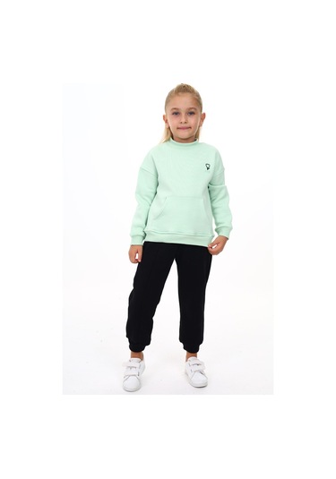 Toontoy Kız Çocuk Nakışlı Eşofman Takım Mint Yeşili