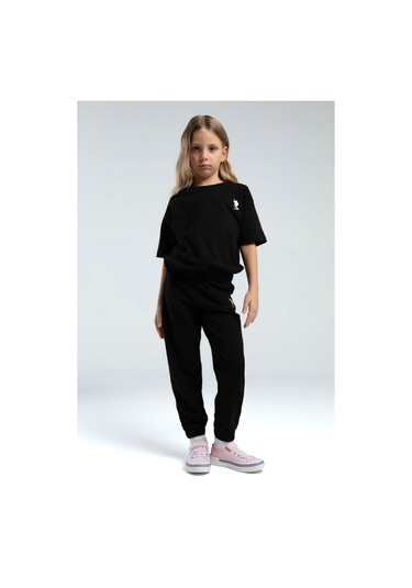 Kız Çocuk Siyah Kısa Kol Pijama Takım Us2083 Siyah