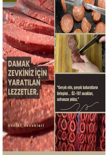 Öztat Afyonkarahisar Doğal Kasap Sucuğu 2 Kg