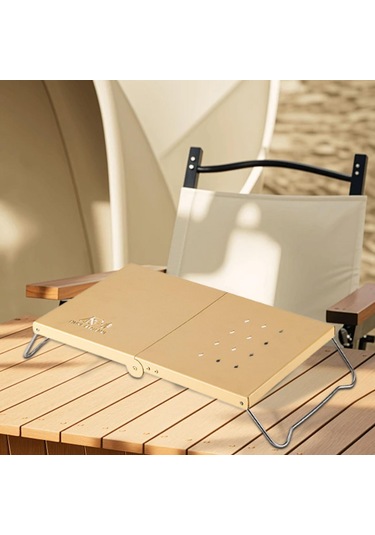 Dolıty Mini Kamp Masası Çok Amaçlı Yan Masa Açık Hava Haki Haki Çok Renkli