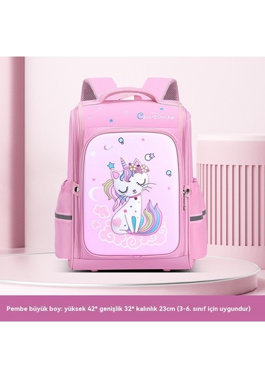 İlkokul Öğrencisi Sırt Çantası 3-6. Sınıflar Pembe