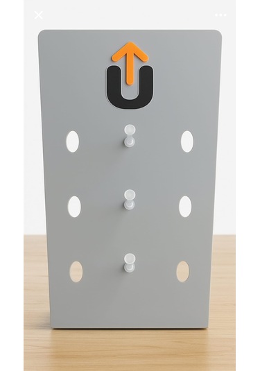 Upeka 3'lü Pleksi Modern Mağaza Ofis Ev Masaüstü Gözlük Standı Gri Renk 35cm Açık Gri