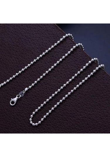 Pigado 316l Paslanmaz Çelik 2 Mm Yuvarlak Top Model Unisex Kolye 001