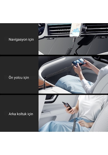 Essager Pd 100w 7a Usb To Type-c 1.2m Yaylı Spiral Data Ve Hızlı Şarj Kablosu, Kopmaz, Karışmaz Kablo