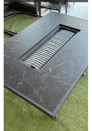 Mangallı Masa Mdf Gri