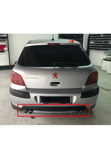 Peugeot 307 Gri Difüzör Çiftli Kare Egzoz Görünümlü D Tip Difizör