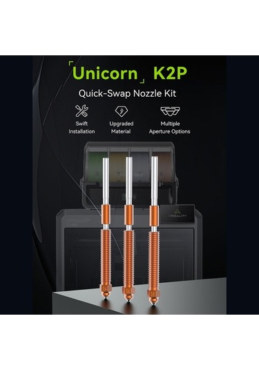 Novahub Yazıcı Aksesuarları 3d Yazıcı Aksesuarı Unicorn K2p Nozul Hızlı Değiştirilebilir