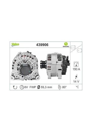 Ford Connect Sarj Dinamosu 1.6 Tdci 2014-2017 Valeo 439906