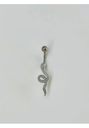 Yılan Detaylı Göbek Piercing - Pg0070 Çok Renkli