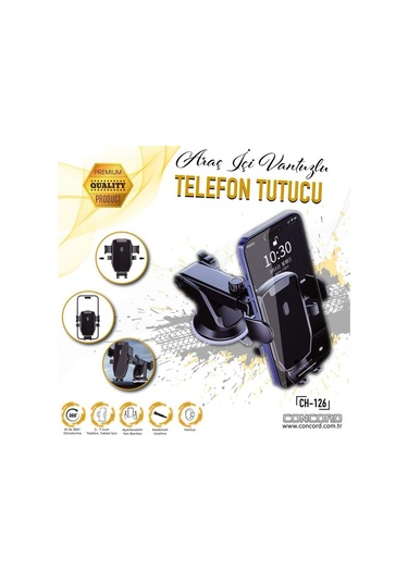 Ch-126 Kademeli Vantuzlu Klipsi Araç İçi Telefon Tutucu 857866