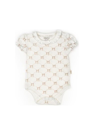 Bebek 2li Kısa Kollu Zıbın Body %100 Organik Pamuk, Bebek-yenidoğan-csy8137 Taş Rengi