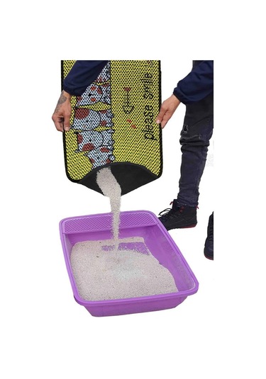 Aktunç Elekli Tuvalet Desenli Önü Kedi Kumu Paspası 60x120 Cm Desen 5