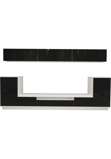 Decoraktiv Trendstyle 9s Slm Tv Ünitesi Tv Sehpası Beyaz - Siyah