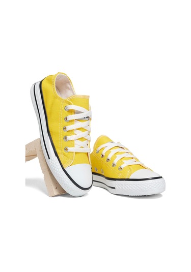 Rahat Kalip Bağcıklı Çocuk Unisex Sarı Spor Ayakkabı Tbh1427 Sarı