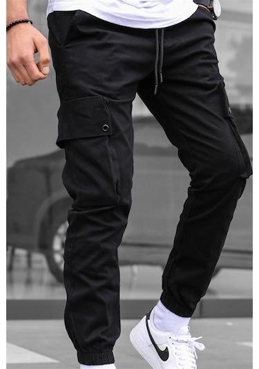 Madmext Madmext Siyah Kargo Cep Jogger Pantolon 5647-siyah Siyah