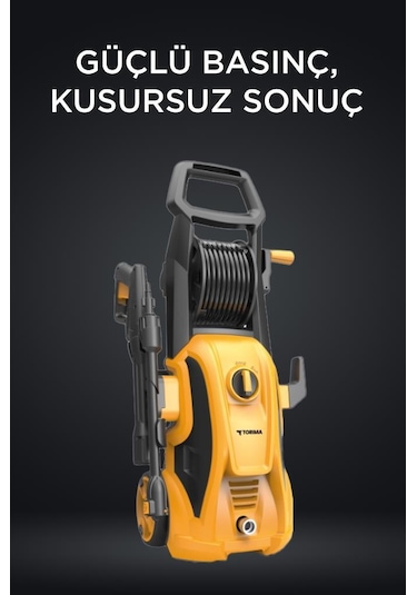 Torima Hpc-01 Sarı Yüksek Basınçlı Oto, Halı, Bahçe Temizleme Ve Yıkama Makinesi 2000w, 150 Bar Sarı