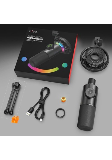 Fifine K658 Usb Yayıncı Oyuncu Mikrofonu Standı