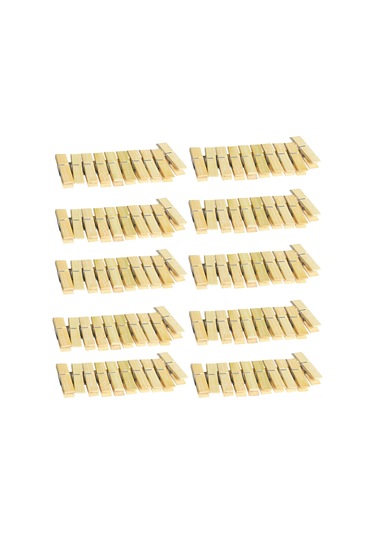 Moveevo 100 Adet Doğal Bambü Çamaşır Klembi - Dayanıklı Tel Yaylı, Ev Ve Dışarıda Kullanım, Dekoratif Ve Pratik Kullanımlar İçin Ahşap