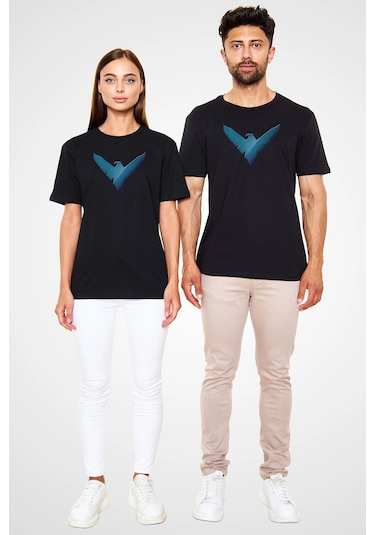 Adrift Nightwing Siyah Unisex Tişört T-shirt Siyah